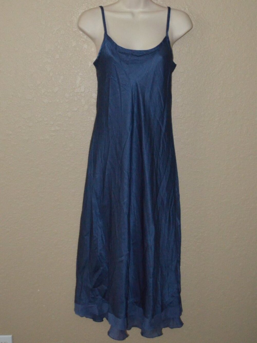 NWT $238 Sz M Brazeau Tricot Blue Midi Slip Dress